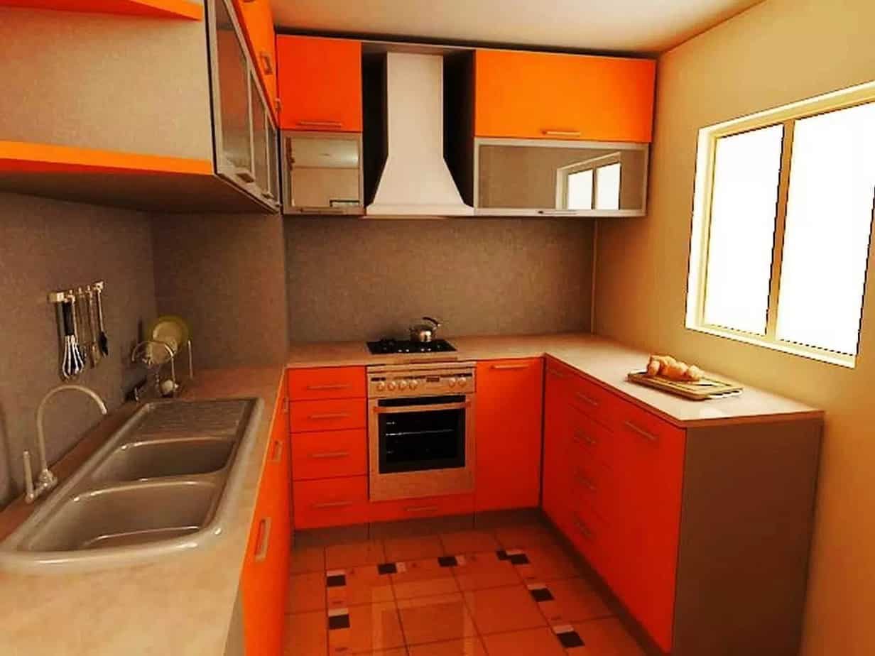 اشكال مطابخ خشمونيوم مساحات صغيرة 2025 19 اروع مطابخ خشمونيوم صغيرة الحجم