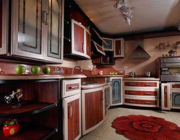 صور مطابخ خشمونيوم صغيرة 2025 | مطابخ خشمونيوم الوان 25 اشيك مطابخ خشمونيوم صغيره الوان