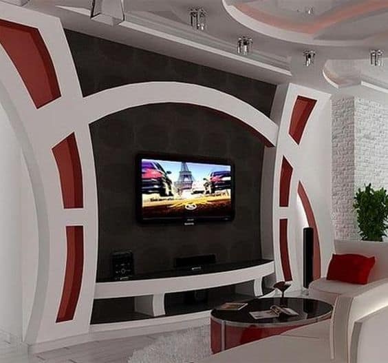 حوائط جبسون بورد 2020 ديكور للتلفزيون شركة العالمية