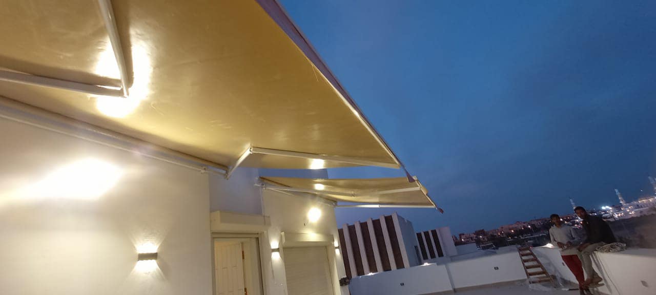 اشكال وأسعار المظلات المتحركة في مصر 01555464501 23 مظلات للسطح فرنساوي