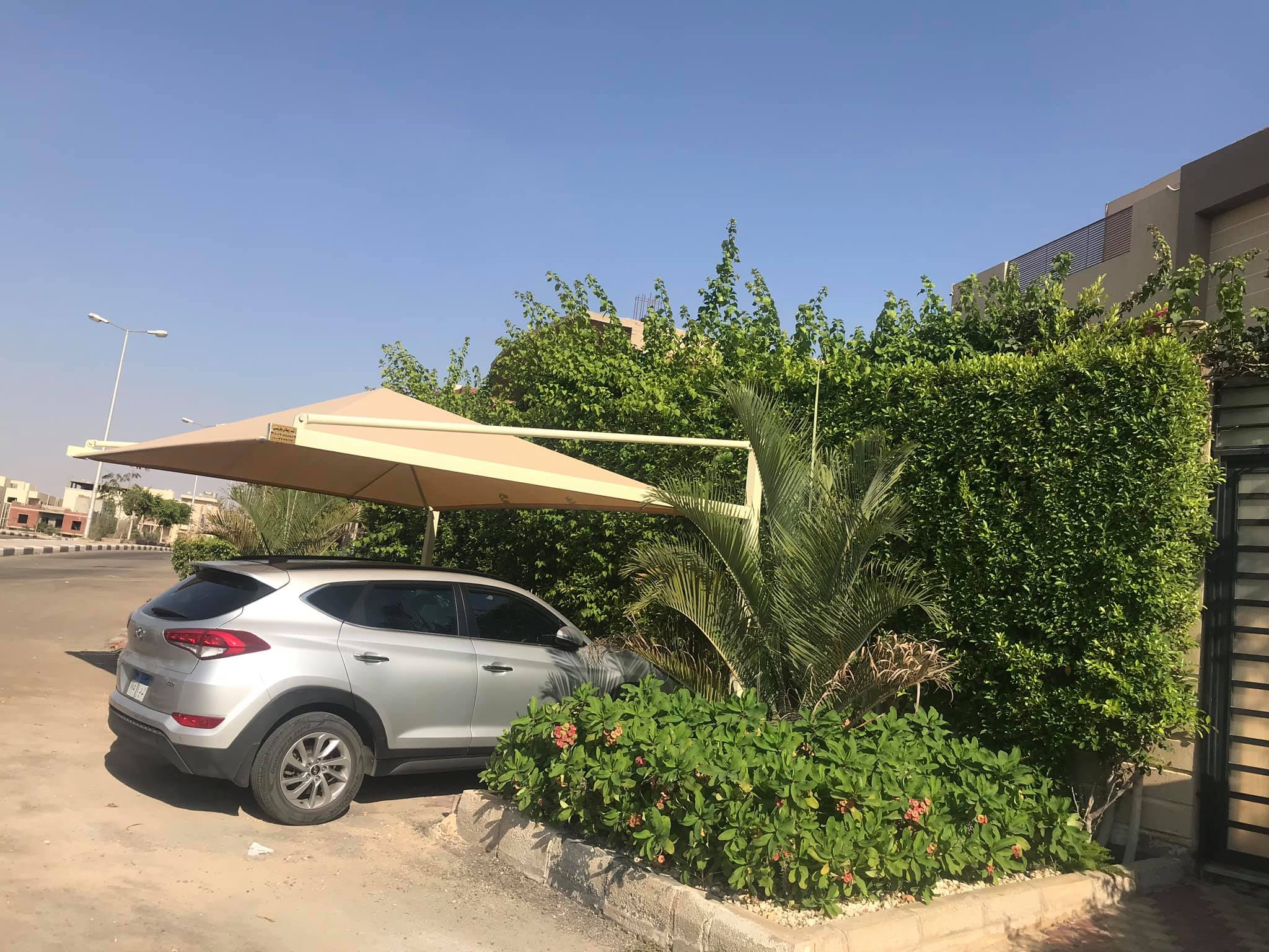 مصنع مظلات السيارات 01555464501 | مظلة سيارة للبيع باحدث شكل 13 مظلات سيارات داخل مدينة الشروق