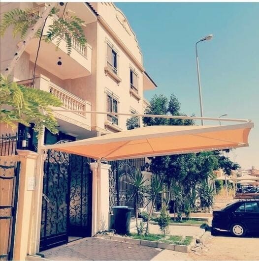مظلات سيارات متحركة جاهزه 01555464501 14 تصاميم مظلات حديد مقاوم لعوامل الجو